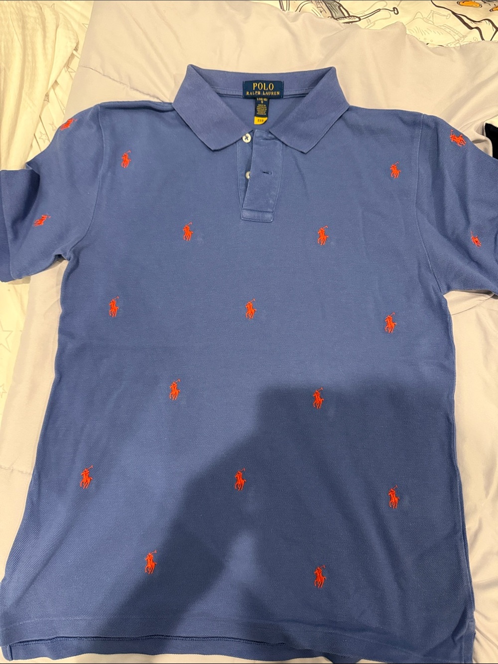 Polo by Ralph Lauren Blue Polo with Red Pony Embroidery